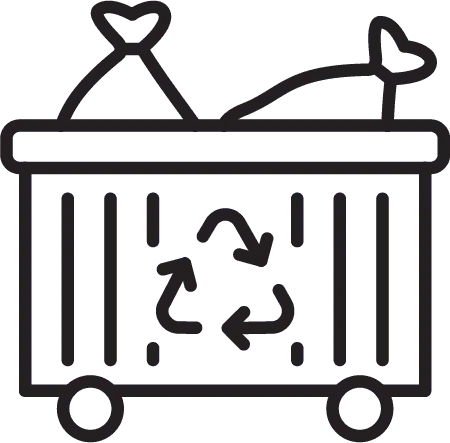 Recycling ethos icon Lets Clear