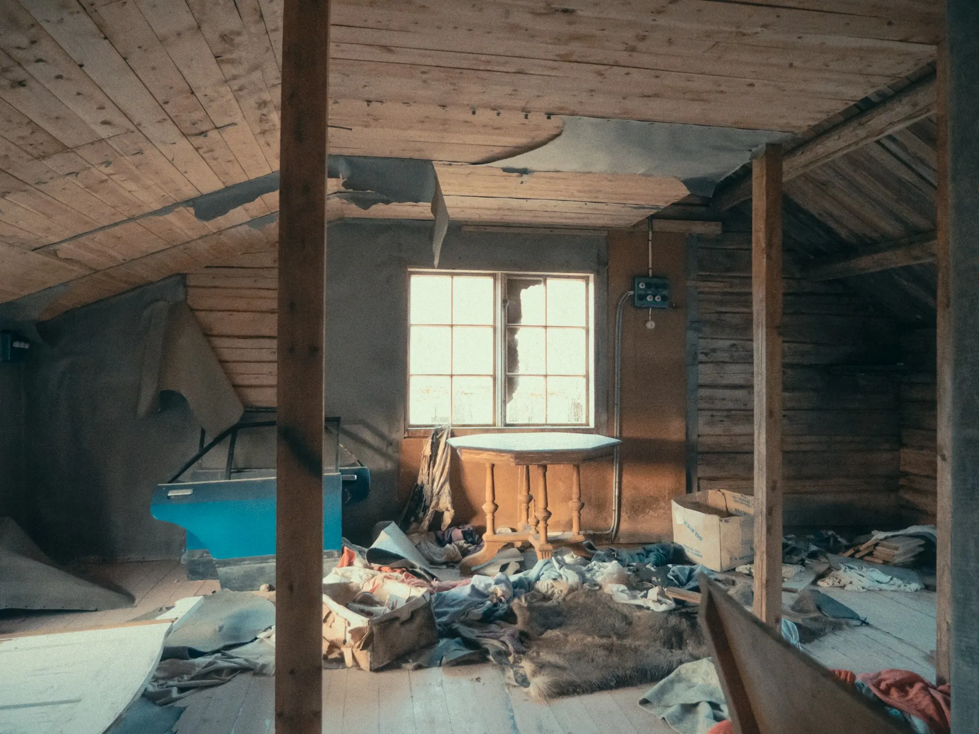 Attic ready for loft clearance Lets Clear Woking