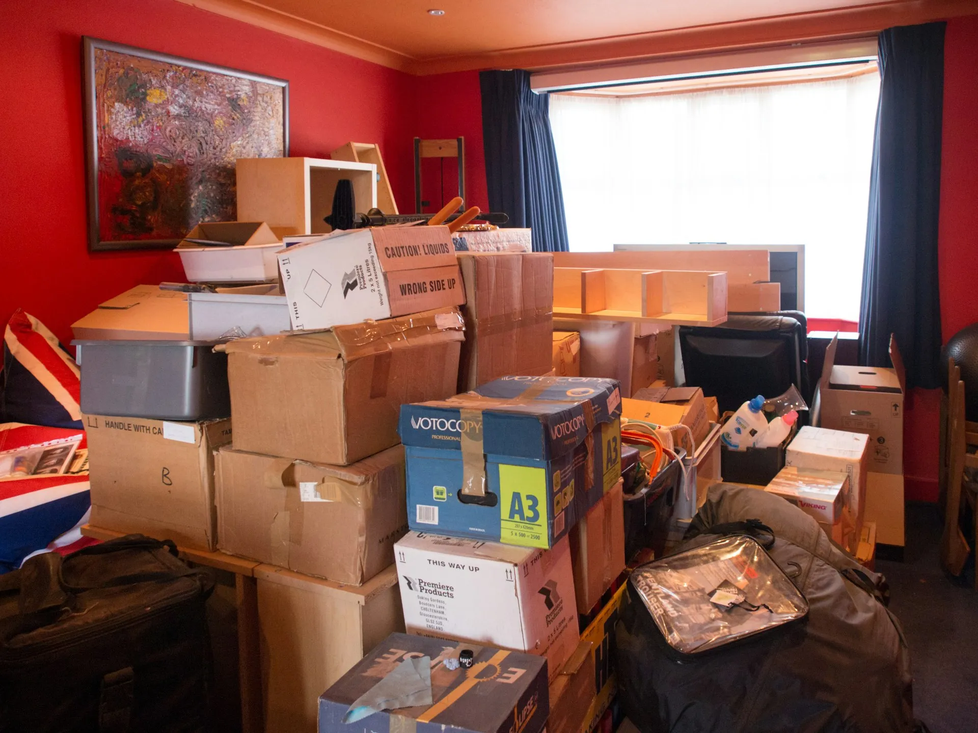 Boxes of belongings for probate house clearance Lets Clear Woking